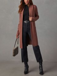 Milan Kiss Kardigan w kolorze jasnobrązowym rozmiar: XL. Brązowe swetry Milan Kiss, xl, bez wzorów, bez ramiączek. Za 182.72 zł.