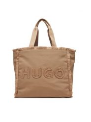 HUGO Torebka 50541867 Beżowy. Brązowe torebki klasyczne Hugo, bez wzorów, z materiału, bez dodatków. Za 359.99 zł.