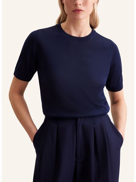 Seidensticker Sweter w kolorze granatowym rozmiar: XS. Niebieskie swetry Seidensticker, xs, bez wzorów, bez ramiączek. Za 132.05 zł.