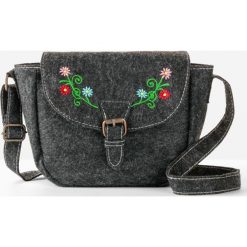 Torba filcowa. Szare torebki klasyczne bonprix, z aplikacjami, na ramię, zdobione, bez dodatków. Za 69.99 zł.