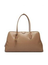Calvin Klein Torebka Emblem Trio Large Work Bag LV04F3368G Beżowy. Brązowe torebki klasyczne Calvin Klein, bez wzorów, ze skóry, bez dodatków. Za 799.99 zł.