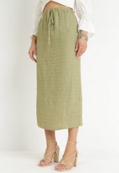 Zielona Spódnica Maxi z Gumką w Pasie Persa. Zielone spódnice Born2be, l, bez wzorów, maxi. Za 139.99 zł.