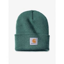 Czapka zimowa Carhartt Watch Hat - frosted balsam. Zielone czapki zimowe Carhartt, bez wzorów, sportowe. Za 69.00 zł.