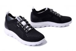 GEOX D15NUA 0006K C9999 black, półbuty damskie. Czarne półbuty wsuwane Geox, na lato, bez wzorów, bez obcasa. Za 328.93 zł.