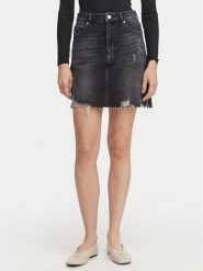 Tommy Jeans Spódnica jeansowa DW0DW22715 Czarny Mom Fit. Czarne spódnice Tommy Jeans, xs, bez wzorów, z bawełny. Za 329.99 zł.