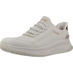 Buty SKECHERS SLIP-INS BOBS SQUAD 4 DIRE STEP Biały. Białe buty trekkingowe Skechers, z tkaniny, bez zapięcia. Za 364.99 zł.