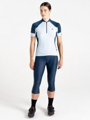 Dare 2b Koszulka kolarska "Flutter Jersey" w kolorze błękitno-granatowym rozmiar: 42. Niebieskie t-shirty sportowe Dare 2b, bez wzorów, z jersey, bez ramiączek, rowerowe. Za 114.71 zł.