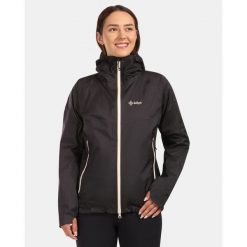 Damska kurtka typu hardshell Kilpi HURRICANE-W. Czarne kurtki do biegania Kilpi, bez wzorów, z hardshellu, bez kaptura, do biegania. Za 525.33 zł.