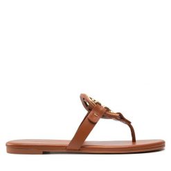 Japonki Tory Burch. Brązowe japonki Tory Burch, bez wzorów. Za 1,369.00 zł.