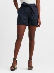 Lauren Ralph Lauren Szorty materiałowe 200862092003 Granatowy Regular Fit. Niebieskie szorty Lauren Ralph Lauren, bez wzorów, ze lnu. Za 1,039.00 zł.