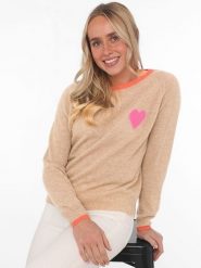 Zwillingsherz Kaszmirowy sweter w kolorze beżowym rozmiar: XL. Brązowe swetry Zwillingsherz, xl, bez wzorów, z kaszmiru, bez ramiączek. Za 413.86 zł.