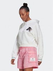 Adidas Bluza Disney HL9055 Biały Loose Fit. Białe bluzy adidas, bez wzorów, z bawełny, bez kaptura. Za 379.99 zł.