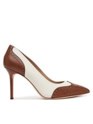 LAUREN RALPH LAUREN Szpilki Lynden 802904318002 Biały. Białe szpilki Lauren Ralph Lauren, bez wzorów, ze skóry, bez obcasa, na szpilce, bez zapięcia. Za 669.99 zł.