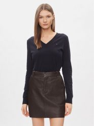Tommy Hilfiger Sweter WW0WW42049 Granatowy Regular Fit. Niebieskie swetry Tommy Hilfiger, xxl, bez wzorów, z syntetyku, bez ramiączek. Za 269.99 zł.