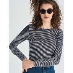 Bluzka basic w paski - Granatowy. Bluzki marki Sinsay. Za 19.99 zł.