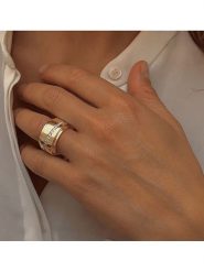 Les Petites Précieuses Pozłacany pierścionek z cyrkonią rozmiar: 58. Żółte pierścionki Les Petites Précieuses, z cyrkonią, pozłacane. Za 300.08 zł.