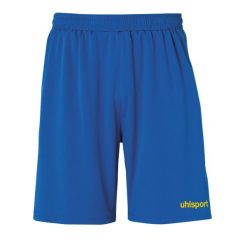 Szorty dla dzieci Uhlsport center basic. Niebieskie szorty Uhlsport, bez wzorów, z materiału, klasyczne. Za 106.50 zł.