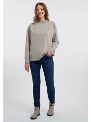 ELBSAND Bluza "Enola" w kolorze szarobrązowym rozmiar: S. Brązowe bluzy ELBSAND, s, bez wzorów, bez kaptura. Za 176.08 zł.