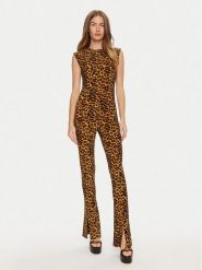 NORMA KAMALI Kombinezon KK422JPL045438 Brązowy Slim Fit. Brązowe sukienki Norma Kamali, m, bez wzorów, z syntetyku, bez kołnierzyka, bez ramiączek. Za 509.99 zł.