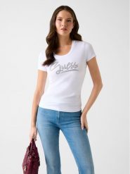 Guess T-Shirt 180524 Biały Classic Fit. Białe t-shirty Guess, xl, z aplikacjami, bez kołnierzyka, bez ramiączek. Za 179.99 zł.