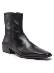 Vagabond Botki Nella 5416-001-20 Czarny. Czarne botki Vagabond Shoemakers, bez wzorów, ze skóry, bez obcasa, na płaskiej podeszwie, bez zapięcia. Za 469.99 zł.