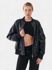ONLY Kurtka z imitacji skóry 15294104 Czarny Regular Fit. Czarne kurtki ONLY, xl, bez wzorów, ze skóry, bez kaptura. Za 219.99 zł.
