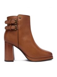 Beverly Hills Polo Club Botki CEO-WI44-LAUREN-01 Brązowy. Brązowe botki Beverly Hills Polo Club, bez wzorów, ze skóry, bez obcasa, na słupku, bez zapięcia. Za 339.99 zł.