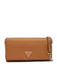 Guess Torebka Noelle II Mini HWZG96 72750 Brązowy. Brązowe kopertówki Guess, z aplikacjami, ze skóry, wizytowe, bez dodatków. Za 419.99 zł.