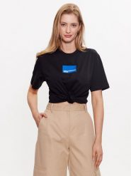 Karl Lagerfeld Jeans T-Shirt 231J1706 Czarny Regular Fit. Czarne t-shirty Karl Lagerfeld Jeans, m, bez wzorów, z bawełny, bez kołnierzyka, bez ramiączek. Za 199.99 zł.
