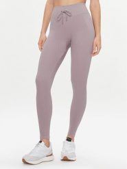 Guess Legginsy Rib-Seamless V4RB00 Z3CC0 Fioletowy Slim Fit. Fioletowe legginsy Guess, z aplikacjami, z syntetyku. Za 399.99 zł.