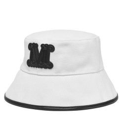 Kapelusz Max Mara Beachwear. Białe kapelusze Max Mara Beachwear, bez wzorów. Za 429.99 zł.