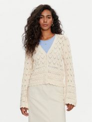 Vero Moda Kardigan Lua 10310863 Écru Regular Fit. Swetry Vero Moda, m, bez wzorów, z bawełny, bez ramiączek. Za 119.99 zł.