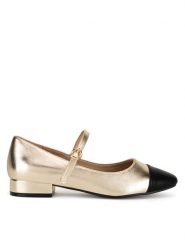 Clara Barson Baleriny WS24040-02 Złoty. Żółte baleriny Clara Barson, bez wzorów, z materiału, bez obcasa, bez zapięcia. Za 119.99 zł.