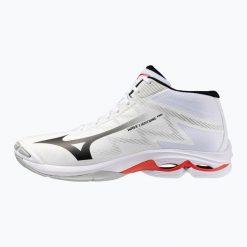 Buty do siatkówki Mizuno Wave Lightning Pro Mid. Białe buty treningowe Mizuno, bez wzorów, z gumy, przed kolano, bez zapięcia, do siatkówki, mizuno wave. Za 479.99 zł.