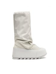 United Nude Botki Polar Boot II 1077904125 Biały. Białe botki United Nude, bez wzorów, z materiału, bez obcasa, na koturnie, bez zapięcia. Za 999.99 zł.