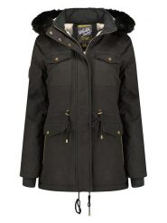 Geographical Norway Parka "Celeste" w kolorze czarnym rozmiar: S. Czarne płaszcze Geographical Norway, s, bez wzorów, bez kaptura. Za 211.81 zł.