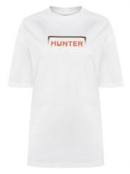 Hunter T-Shirt Abele UNISEX HARU0007251 Biały Regular Fit. Białe t-shirty Hunter, l, bez wzorów, z bawełny, bez kołnierzyka, bez ramiączek. Za 59.99 zł.