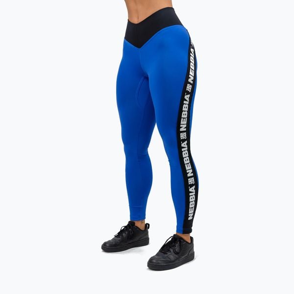 Legginsy NEBBIA Iconic. Niebieskie legginsy Nebbia, bez wzorów, sportowe. Za 209.99 zł.