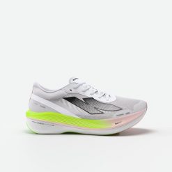 Buty do biegania z płytką karbonową damskie Kiprun Kipstorm Challenger. Białe buty do biegania KIPRUN, bez wzorów, bez zapięcia, do biegania. Za 599.99 zł.