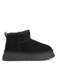 Badura Botki WFA3080-4 Czarny. Czarne śniegowce Badura, bez wzorów, ze skóry, bez zapięcia. Za 229.99 zł.
