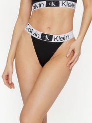 Calvin Klein Underwear Stringi 000QF7721E Czarny. Czarne stringi Calvin Klein Underwear, bez wzorów, z bawełny. Za 69.99 zł.