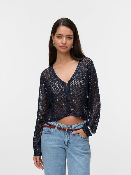 Vero Moda Kardigan w kolorze granatowym rozmiar: XS. Niebieskie swetry Vero Moda, xs, bez wzorów, bez ramiączek. Za 65.54 zł.