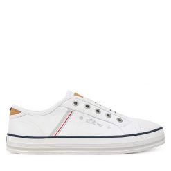 Trampki s.Oliver. Białe trampki S.Oliver, bez wzorów, bez zapięcia. Za 209.99 zł.