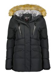 Geographical Norway Kurtka zimowa "Crown" w kolorze czarnym rozmiar: S. Czarne kurtki Geographical Norway, na zimę, s, bez wzorów, z puchu, bez kaptura. Za 256.09 zł.