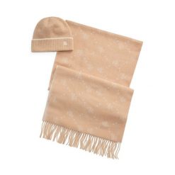Szal LAUREN RALPH LAUREN. Brązowe szaliki i kominy Lauren Ralph Lauren, bez wzorów. Za 699.99 zł.