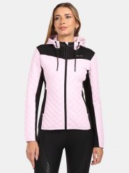 Kilpi Kurtka polarowa "Nevia" w kolorze jasnoróżowo-czarnym rozmiar: 42. Różowe kurtki Kilpi, bez wzorów, z polaru, bez kaptura. Za 282.99 zł.