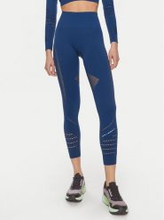 Brubeck Legginsy LE1291W Niebieski Slim Fit. Niebieskie legginsy Brubeck, bez wzorów, z syntetyku, sportowe. Za 99.99 zł.