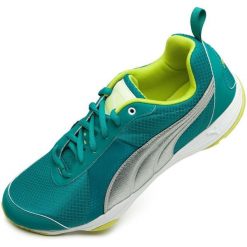 Damskie buty sportowe Puma Flextrainer 39 - lekkie i elastyczne. Czarne buty do biegania Puma, bez wzorów, z gumy, bez zapięcia, do biegania. Za 262.99 zł.