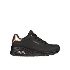 Buty Skechers Damskie Czarne Sneakers Golden Air. Czarne buty sportowe lifestyle Skechers, bez wzorów, z syntetyku, bez zapięcia, trekkingowe, skechers sport. Za 293.45 zł.