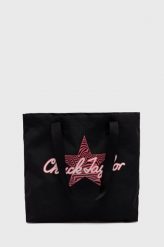 Converse torebka kolor czarny. Czarne shopper bag Converse, bez wzorów, na ramię, bez dodatków. W wyprzedaży za 104.99 zł.